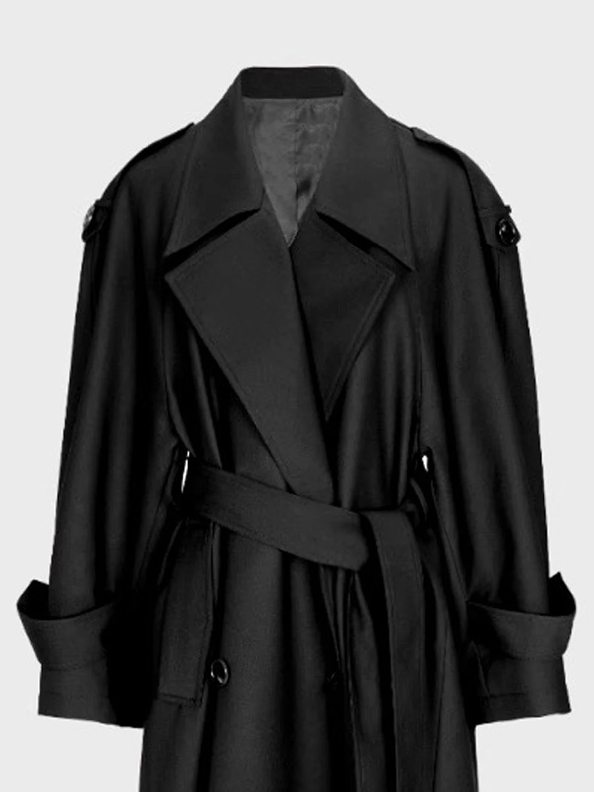 Lautaro primavera otoño gabardina de gran tamaño caqui Extra larga de color morado oscuro para mujer abrigo elegante de lujo con doble botonadura 2025