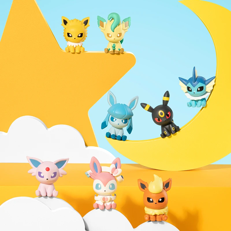 Figuras de acción de Pokémon Anime Poke Ball, muñecos pequeños de Sylveston Umbreon Gengar, modelo Original FUNISM, adorno para coche, juguetes, regalo
