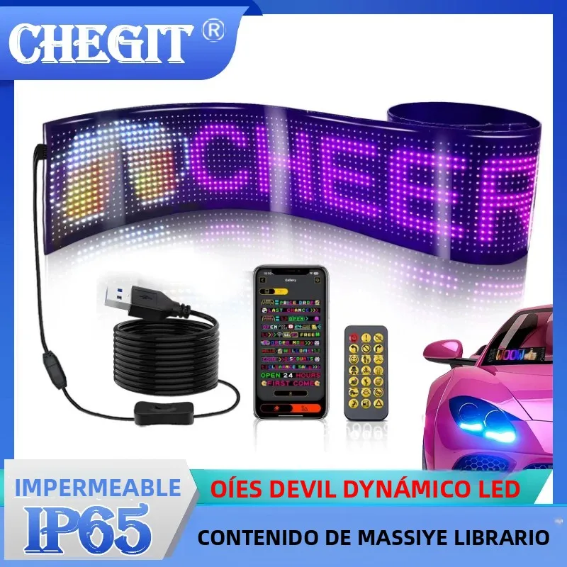 Panel de píxeles de matriz LED, ojo de camión, aplicación Bluetooth, Panel de píxeles de matriz, luz nocturna, bricolaje, programable, Flexible para tienda de coches, Bar de Hotel