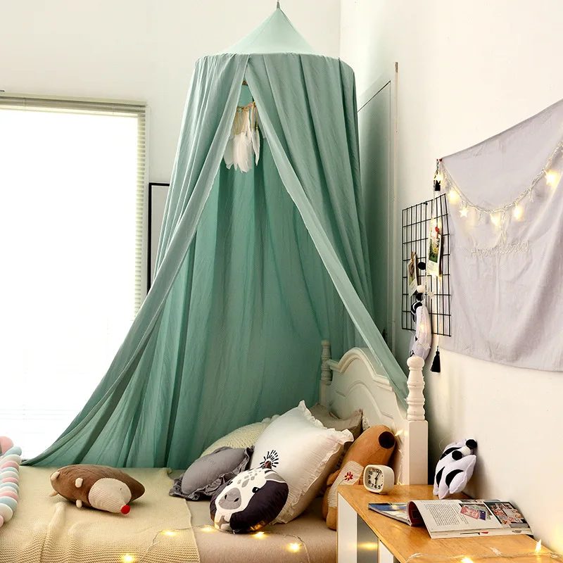 Mosquitera para niños, cortina para cuna de bebé, tienda colgante, decoración de cama, dosel para cama colgante de princesa para niña, esquina viva, juego de lectura, NookDecor