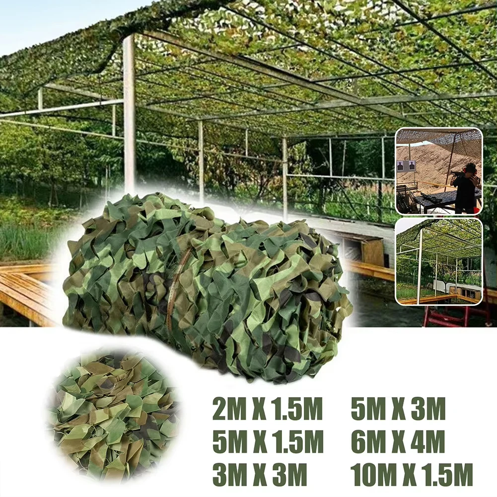 Red de camuflaje para el bosque, redes parasoles para jardín al aire libre, Camping, toldo para coche, caza, tiro, refugio forestal, 2M/3M/4M/5M/6M