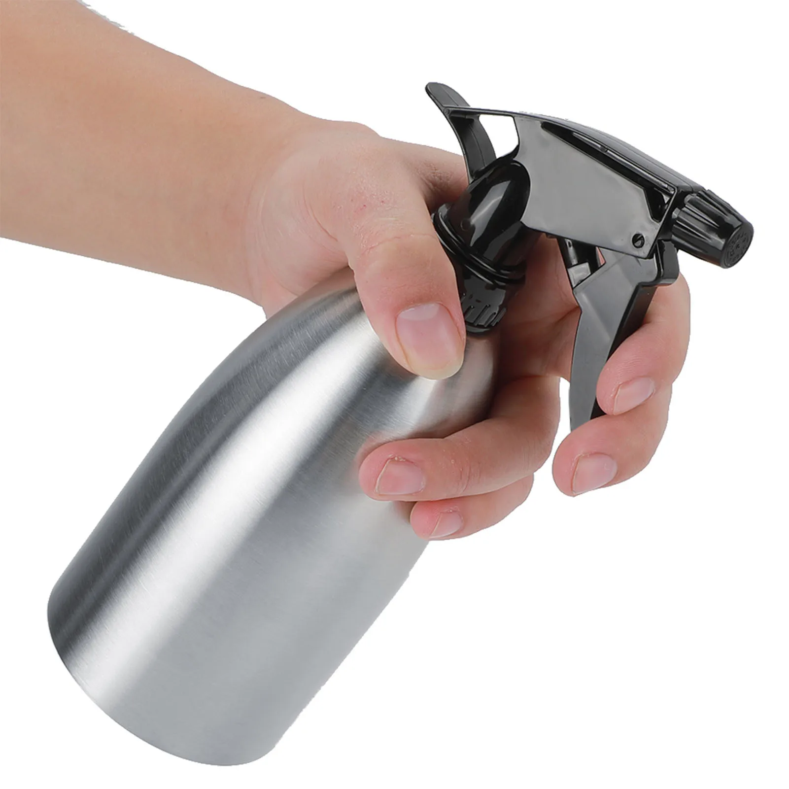 Botella de riego de 500ml, bote de pulverización de acero inoxidable para jardinería y cocina, boquilla ajustable para el hogar