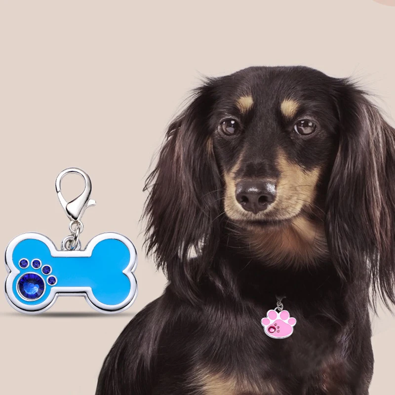 Tarjeta de Identificación de aleación antipérdida para mascotas, colgante de joyería para cachorros y gatitos, grabado láser, llavero de tarjeta de identidad, suministros para mascotas