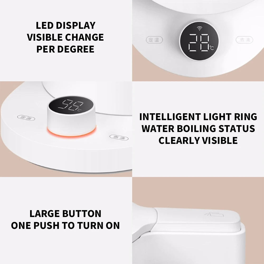 Hervidor Inteligente MIJIA 2 Pro, Hervidores Eléctricos, Electrodomésticos de Cocina, Pantalla LED, Temperatura Constante Inteligente 24H, Aplicación MIJIA CN