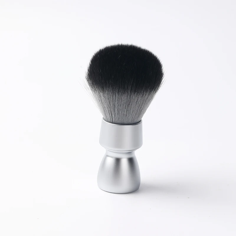 YAQI-brocha de afeitar con mango de Metal pesado para hombre, pelo sintético Timber Wolf, con nudo de esmoquin