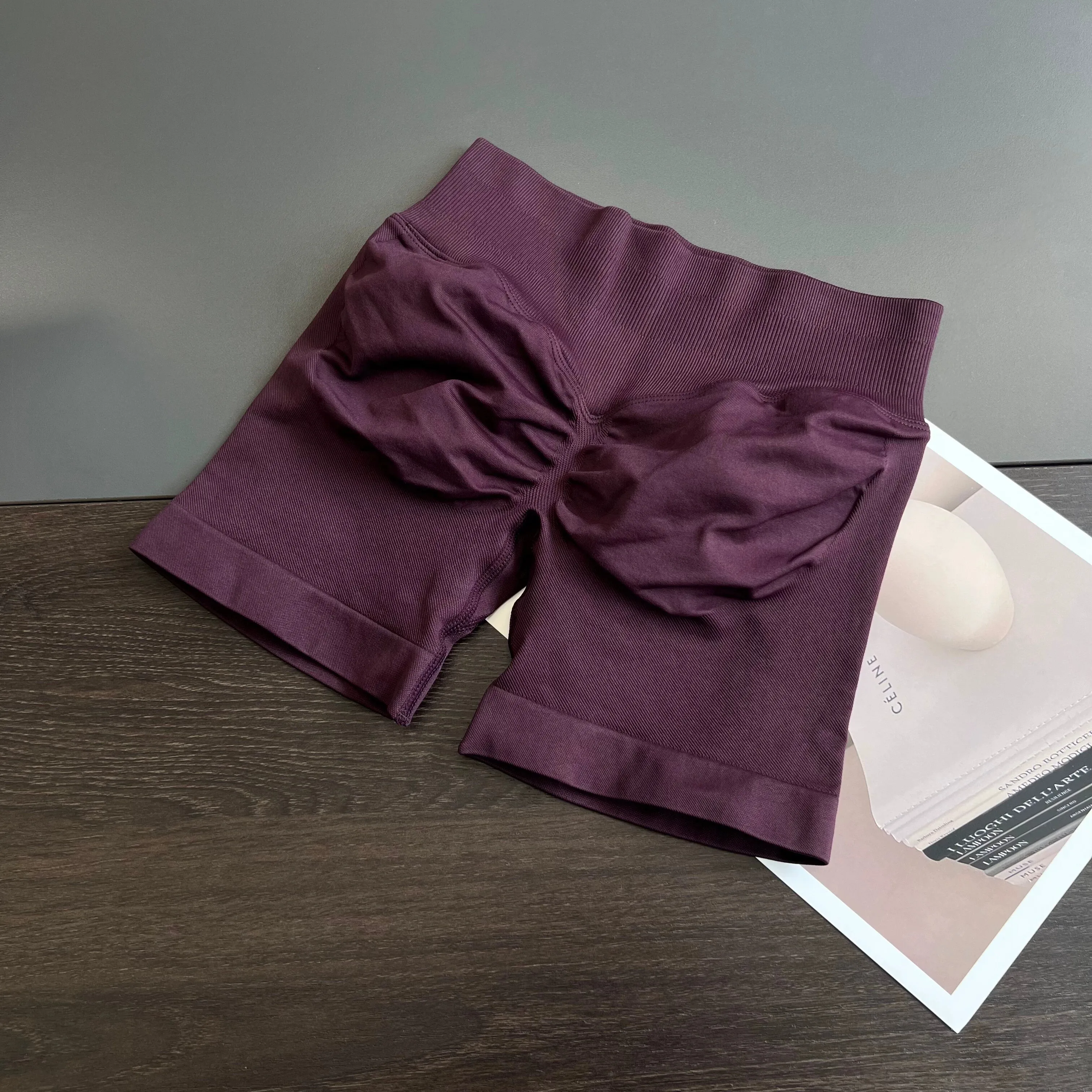 Pantalones cortos de gimnasio Push Up sin costuras de calidad, pantalones cortos de entrenamiento para correr, mallas de Yoga para mujer, pantalones cortos deportivos de cintura alta
