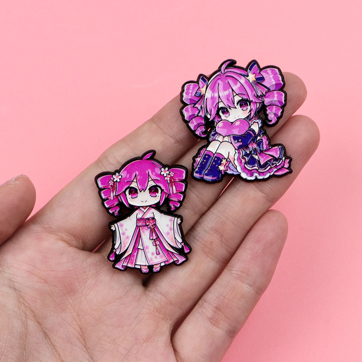Juego de 11 broches de esmalte de dibujos animados de chica de pelo rojo para solapa, bolso, ropa, mochila, insignias de anime, regalos de joyería para amigos
