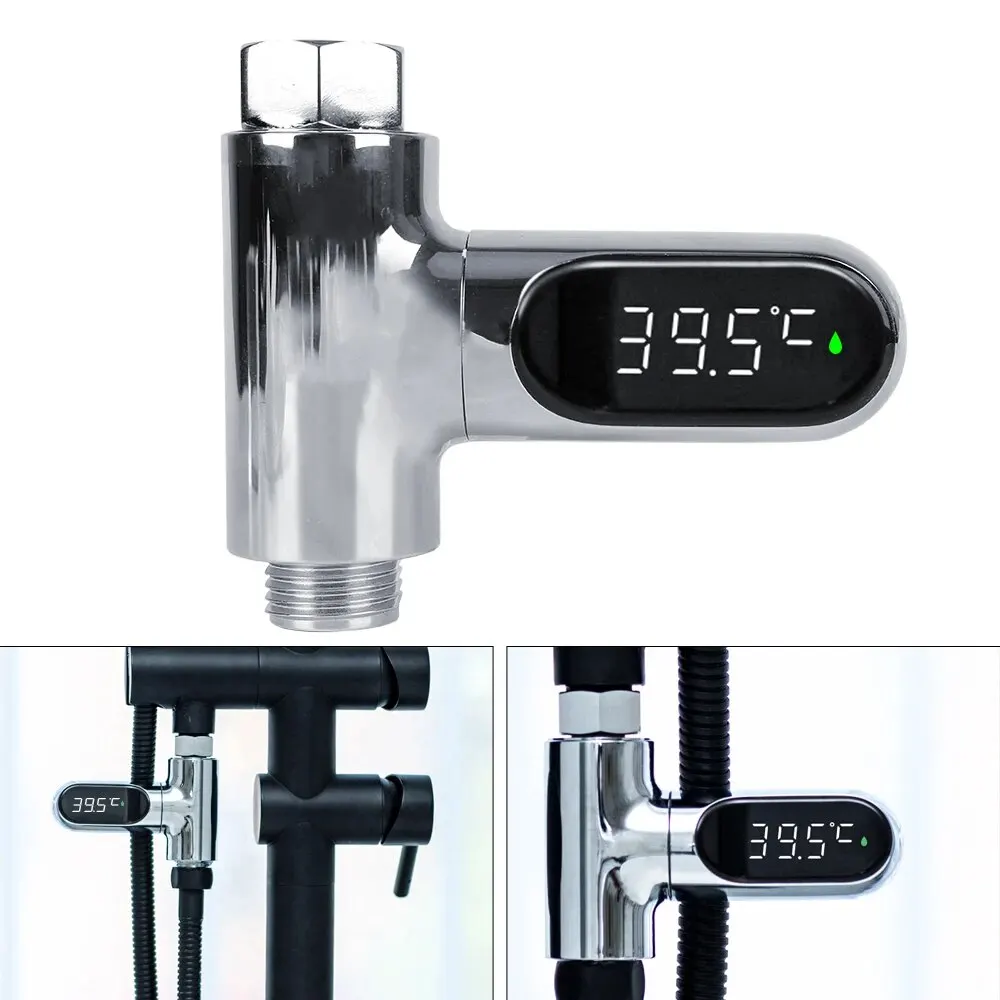 Monitor de temperatura del agua para bañera de hidromasaje, pantalla LED eléctrica para el hogar, grifos de ducha, termómetro de agua, medidor de temperatura de baño