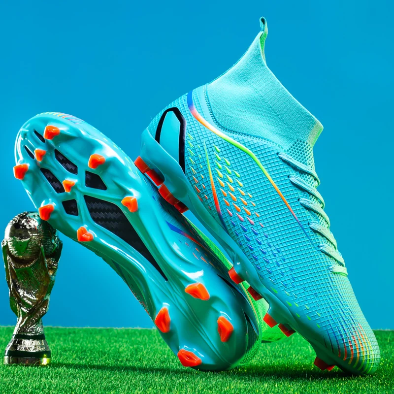 MenOutdoor-botas de fútbol de entrenamiento profesional, zapatos de fútbol, tacos de césped, Partido de hierba, Unisex, antideslizante, transpirable