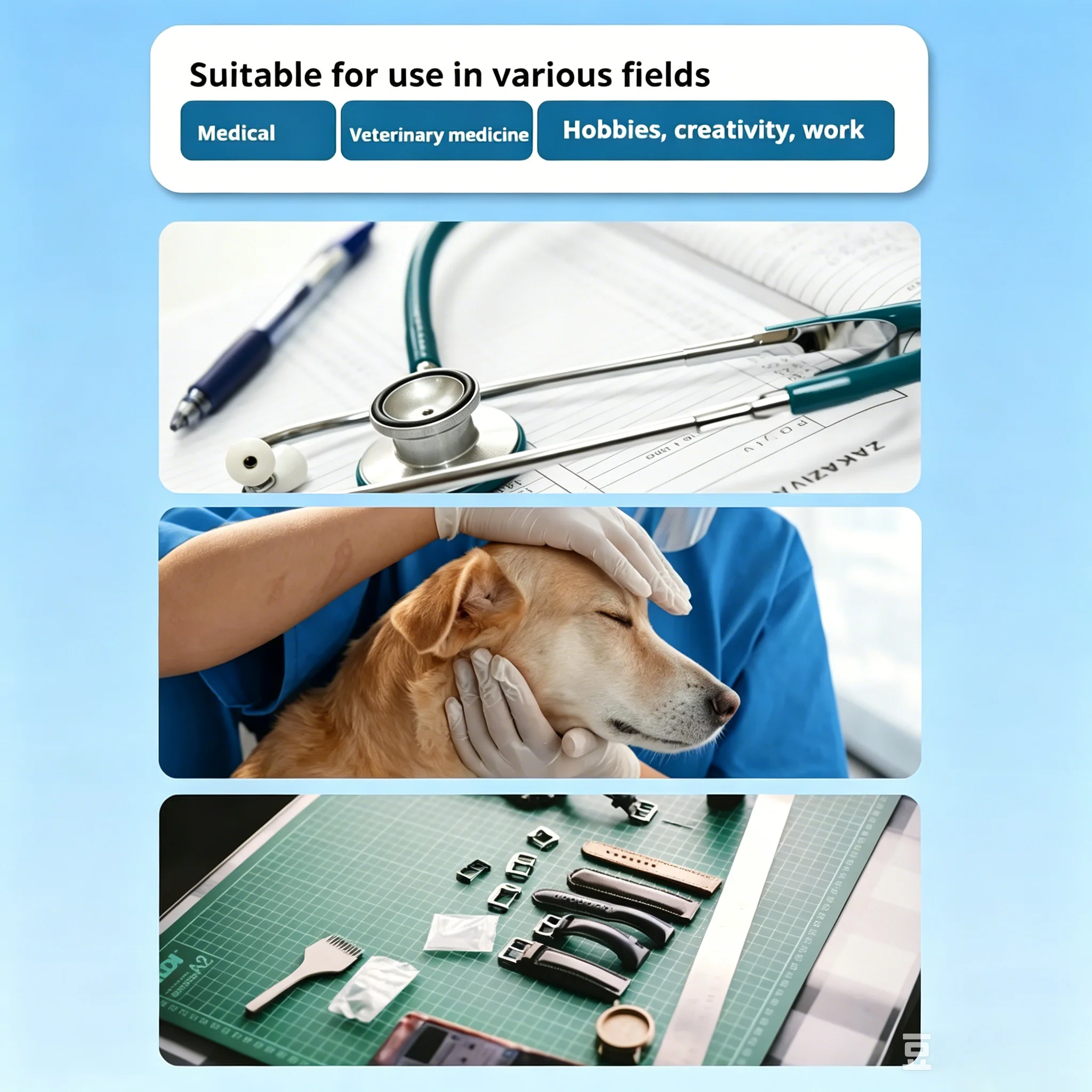 100 Cuchillas de Bisturí Esterilizadas para Mascotas, Cuchillo Quirúrgico de Acero al Carbono para Tallar Metal, Manualidades, Actividades al Aire Libre, para Perros y Gatos