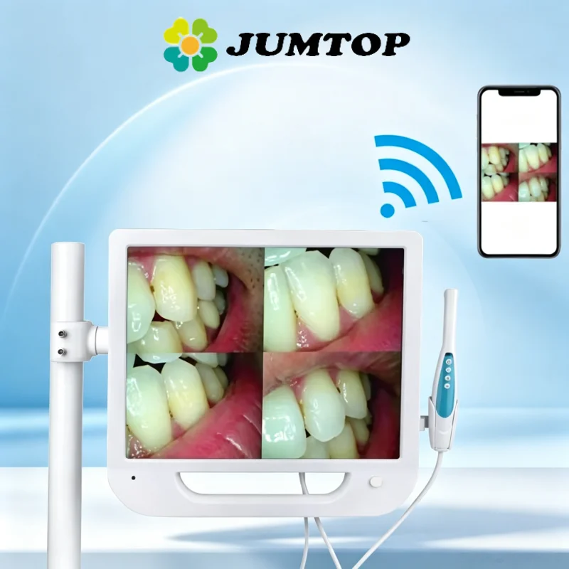 Cámara Intraoral Dental Todo en Uno JUMTOP, Monitor LCD Digital de 17 Pulgadas con Soporte de Brazo
