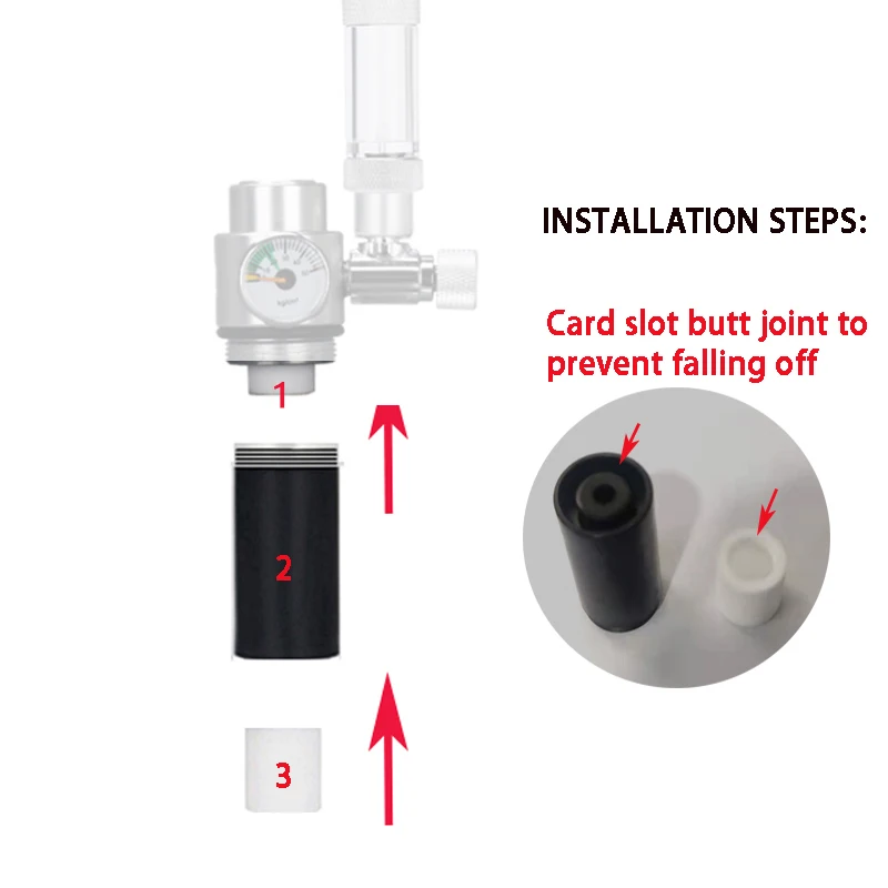 Elemento Filtrante de Fibra de Carbono para Generador de CO2 para Acuarios ZRDR, Tubo de Filtro para Peceras, Accesorios