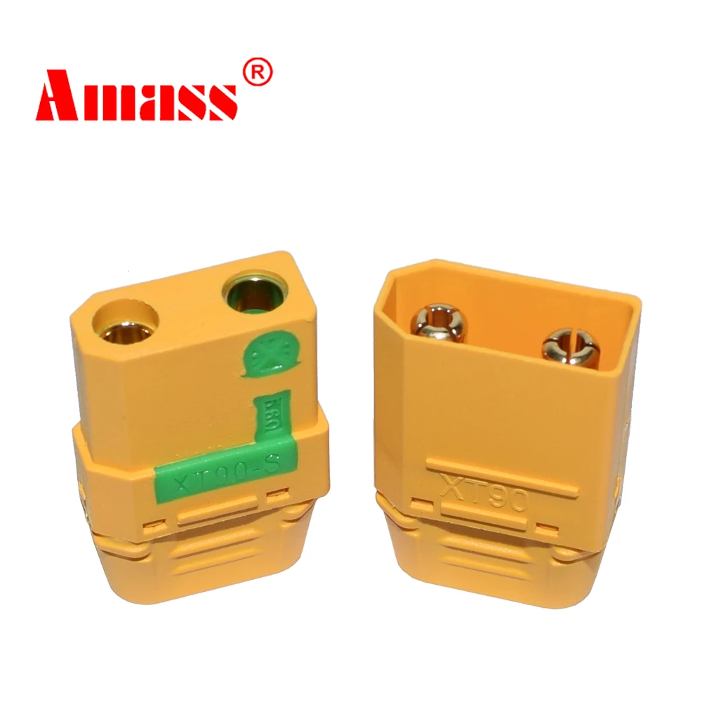 Amass XT90S conector xt90s anti chispas XT90S XT90-S adaptador de Motor macho hembra para batería ESC y cable de cargador para coche RC camión