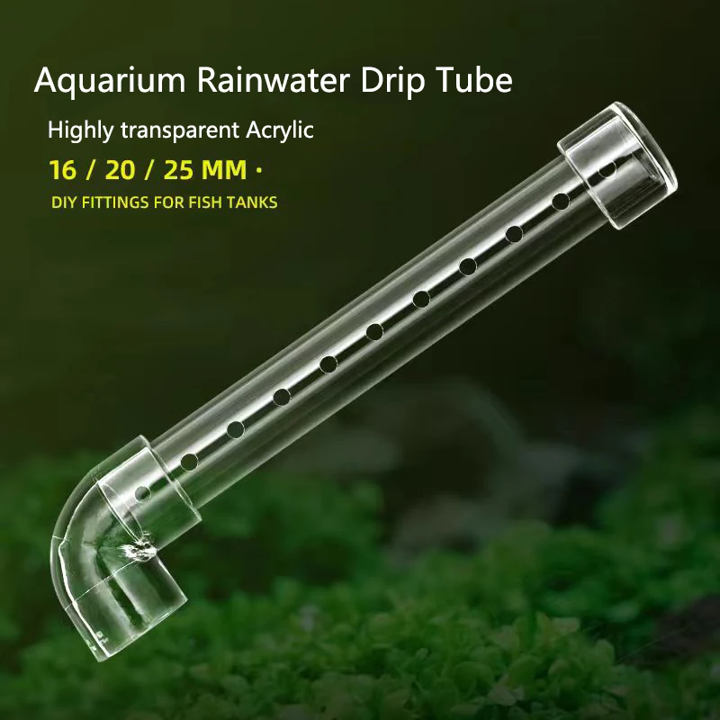 Filtro de acuario, barra de pulverización de lluvia, tubo de salida, Kit de tubo de salida de ducha de lluvia acrílica transparente, accesorios de filtro externo para pecera