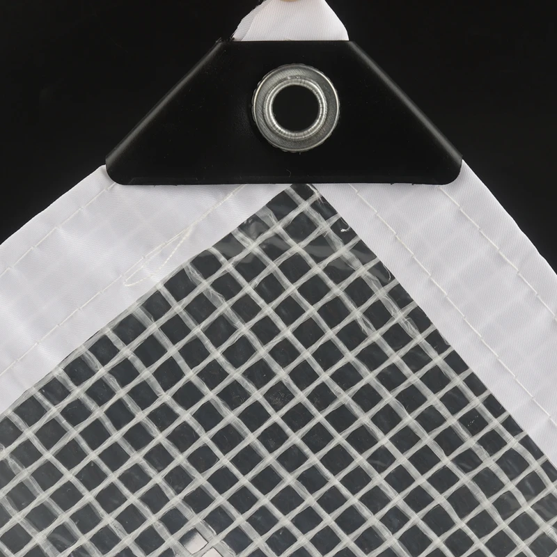 Cubierta de lona de PE reforzada de 0,33mm, película impermeable para terraza, balcón, plantas, refugio, tienda de campaña, velas de sombra visibles