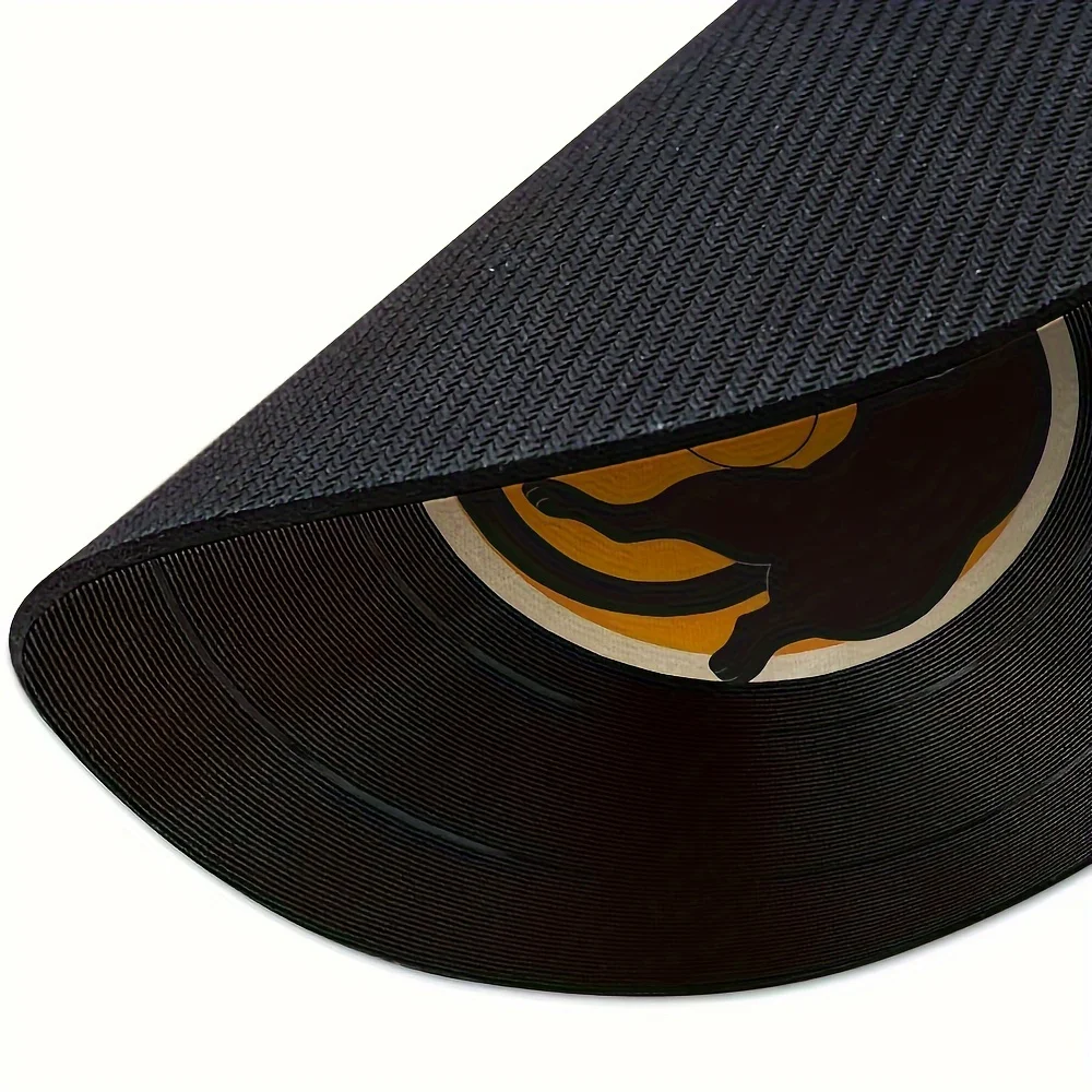 Alfombrilla de ratón con diseño de disco de vinilo vintage, de goma antideslizante y lavable, alfombrilla para ratón para el hogar, oficina, juegos, escritorio, accesorios para computadora portátil