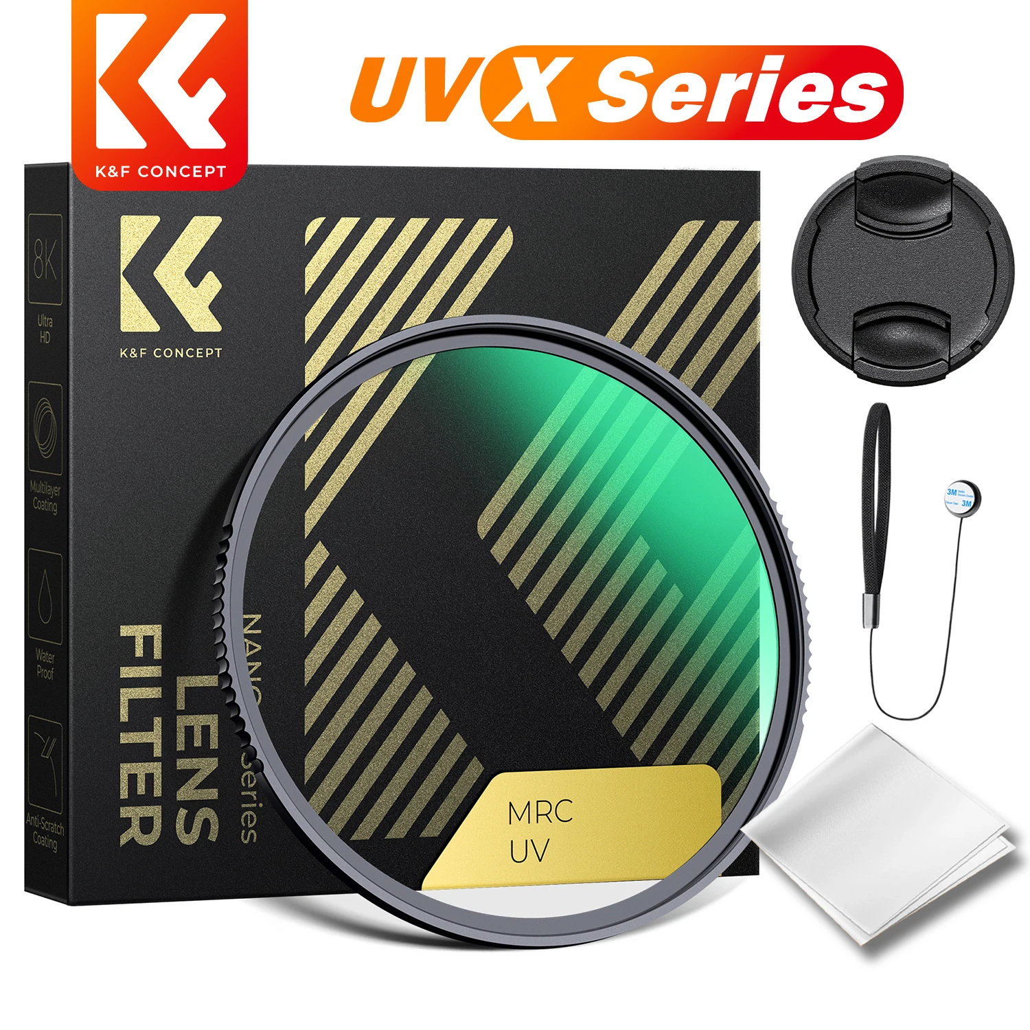 K & F Concept 67mm MCUV filtro UV 77mm 72mm 82mm revestimientos multicapa HD protección ultravioleta 37mm-127mm filtro serie NANO-X