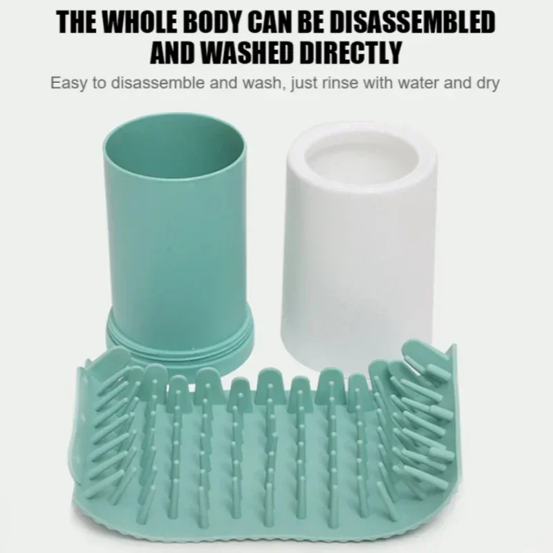Taza automática para lavar los pies de mascotas, taza suave de silicona para pies, cubo para limpieza de pies de gato, limpiador de patas de perro, taza Manual, limpiador de lavado rápido de pies