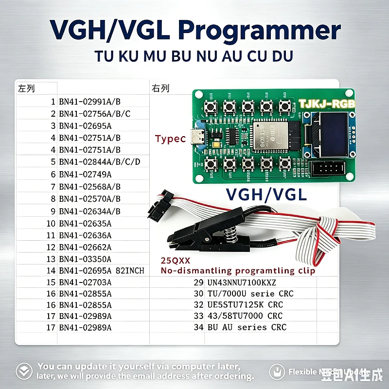 Programador TU KU MU BU NU AU CU DUVGH/VGL
