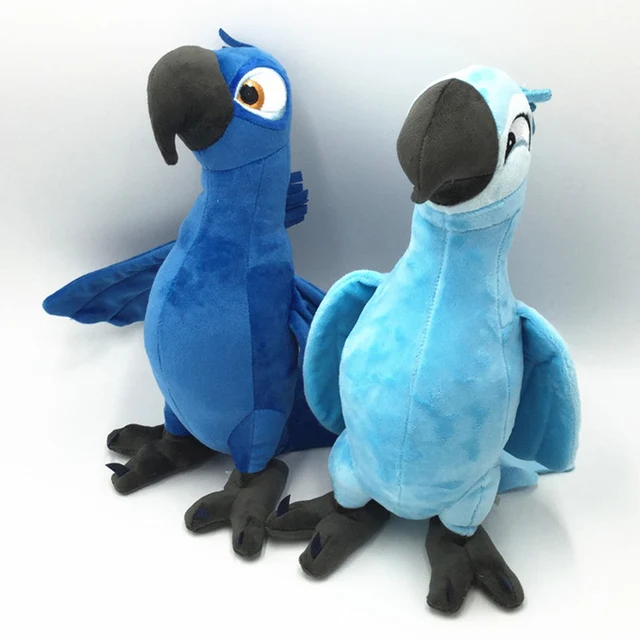 2 unids/lote 30CM nuevo película Rio 2 juguetes de peluche de dibujos animados loro azul Blu y joya muñecos de pájaros regalos de navidad para niños juguete de peluche
