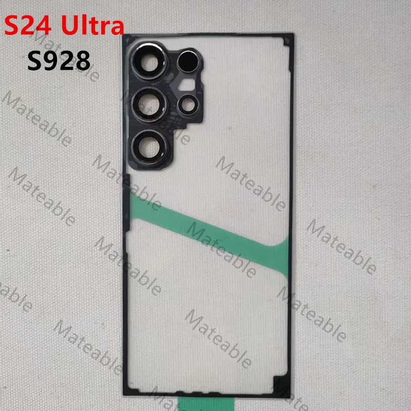Carcasa S928 S926 S921 para Samsung Galaxy S24 S23 Ultra Plus, Tapa Trasera Transparente para Reparación de Batería + Lente de Cámara