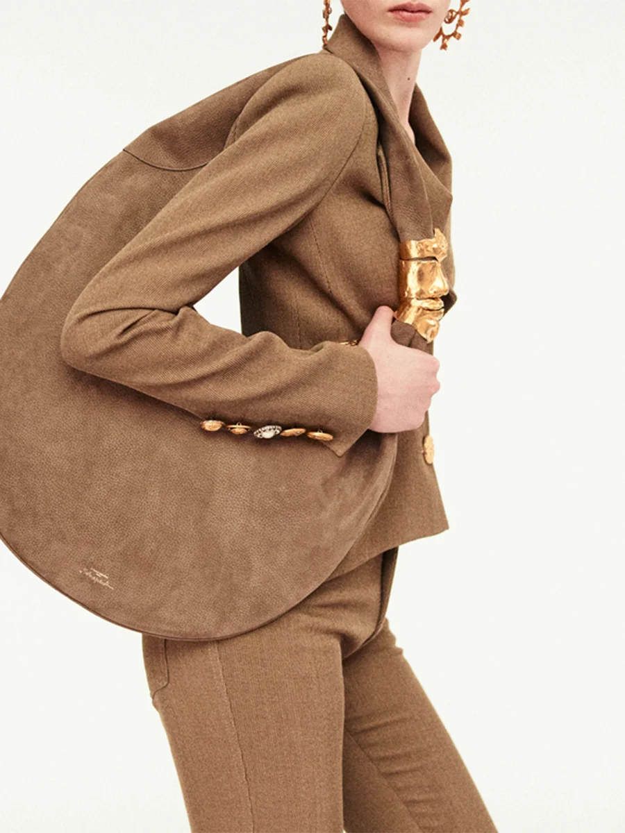 TWOTWINSTYLE, chaquetas cortas empalmadas de un solo pecho a la moda para mujer, solapa, manga larga, Túnica, chaqueta con temperamento, ropa femenina