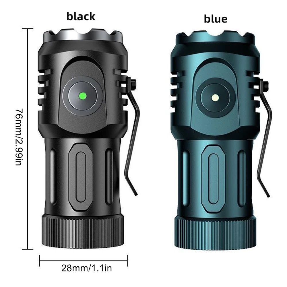 Mini linterna Led de Palma pequeña, linterna roja portátil recargable por Usb, bolsillo para el hogar y exteriores, senderismo, Camping, imán, trabajo, reparación de automóviles, 5x