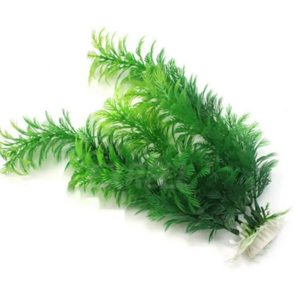 Adornos de plantas de acuario, simulación de plástico, hierba de agua Artificial, accesorios de decoración para pecera