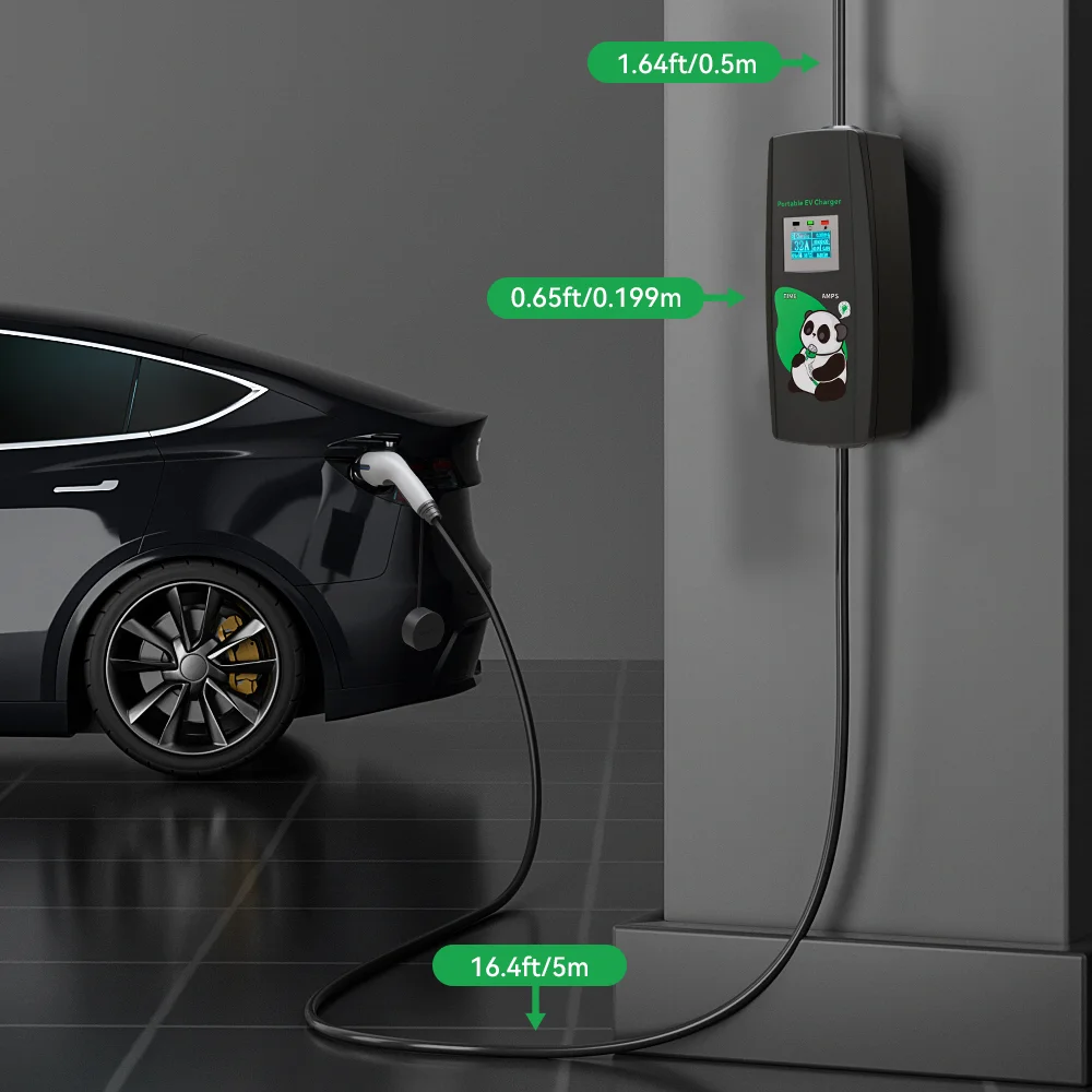Cargador de coche eléctrico Khons, cargador portátil trifásico 16A tipo 2, caja de carga EVSE, enchufe Cee, cargador de coche eléctrico IEC62196