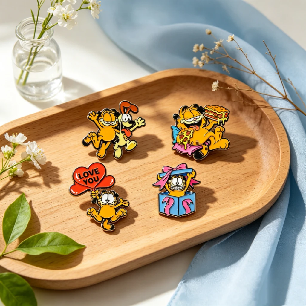4 Piezas de Broches de la Serie de Gatitos Lindos, Envío Aleatorio, Novedad, Creativos, de Personalidad, de Animación, de Dibujos Animados, Set de Insignias de Gatos