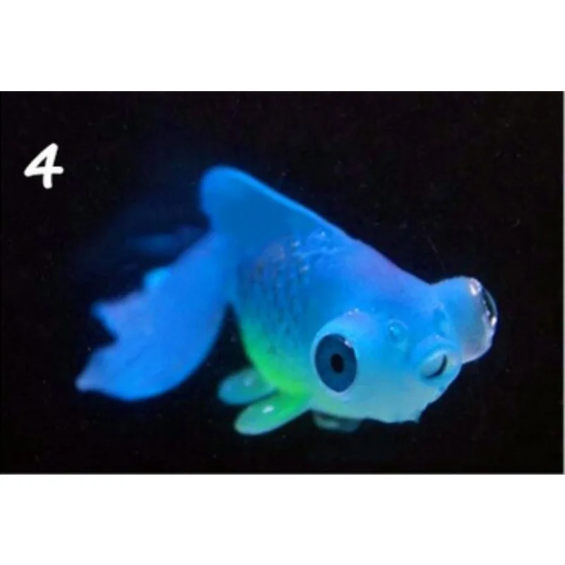 Decoración de acuario Artificial, efecto brillante, pez dorado, adorno para acuario, 1 ud.