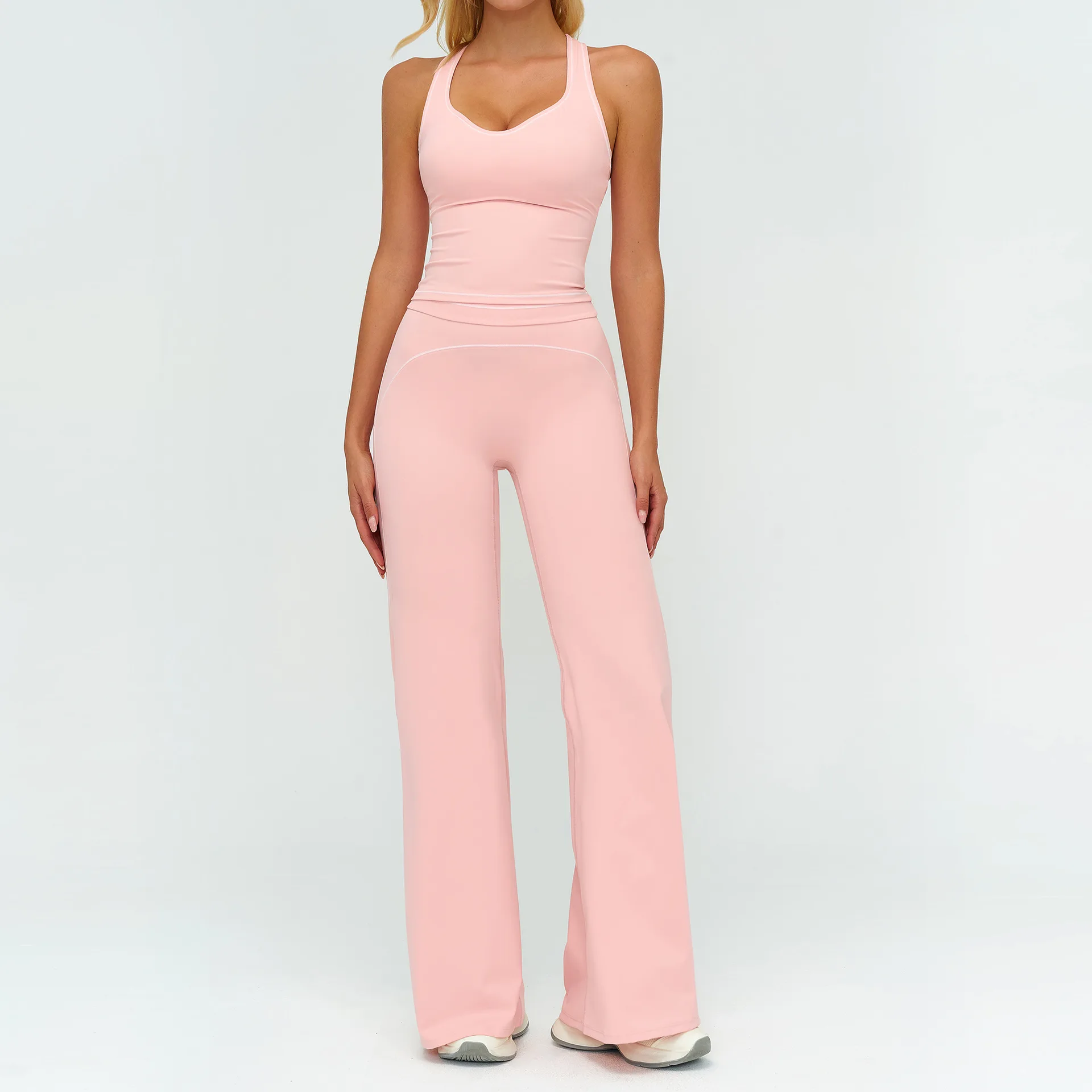 Traje deportivo de 2 uds para mujer, conjuntos de Yoga, ropa deportiva, trajes de entrenamiento, Sujetador deportivo, mallas de cintura alta, ropa de gimnasio, traje deportivo