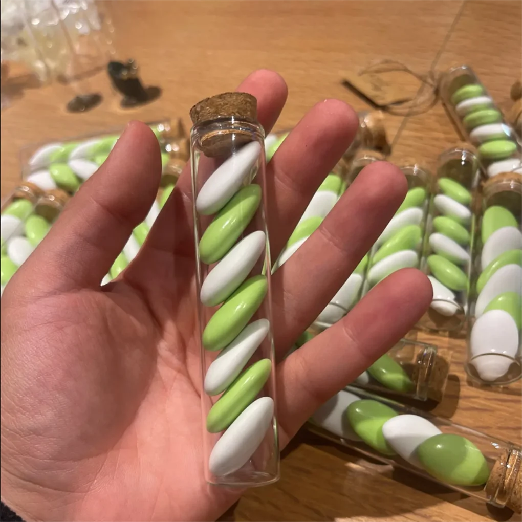 50 Uds Mini tarro de cristal para boda dragones de caramelo botella de vidrio tubo de ensayo de boda diámetro del partido 22mm pequeña botella de corcho tubo de gragea