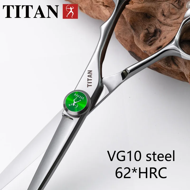 Tijeras de Peluquería Profesionales TITAN, Herramienta de Corte de Cabello para Barbería, Acero VG10, 5.5, 6.0, 6.5 Pulgadas, Herramientas de Corte para Salón