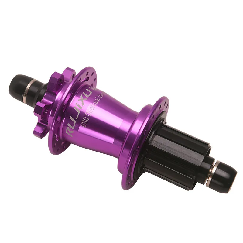 RUJIXU-Dirt Jump Hub, cerraduras de una sola velocidad, mecanizado de aleación de aluminio, 32 agujeros, 135x10 mm, buje de bicicleta DJ MTB, 6 garras, 2 dientes, BMX
