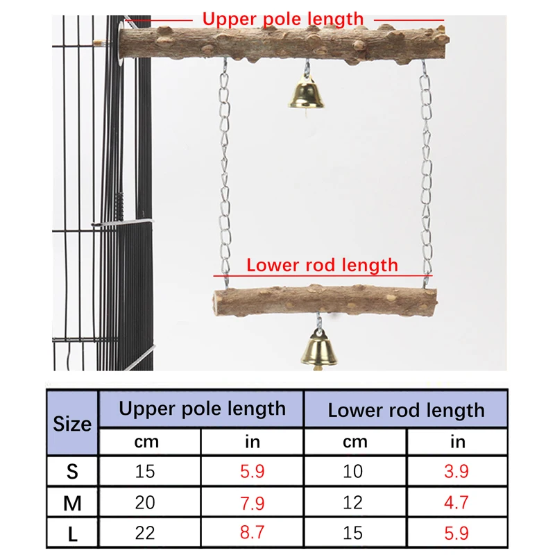 Soporte para loro de madera de pimienta, juguete de doble capa para pájaro, piel de tigre, garra, pico de molienda, soporte para jaula de pájaros, accesorios