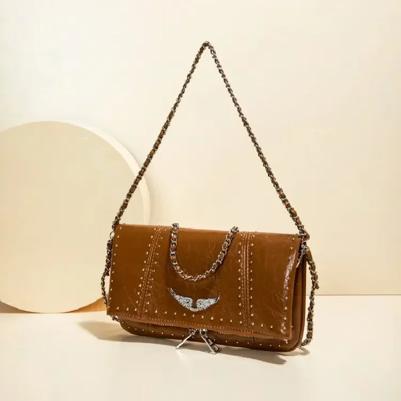Bolso Bandolera de Lujo para Mujer 2026, de Cuero, Estilo Vintage Minimalista, de Gran Capacidad, Elegante y Duradero