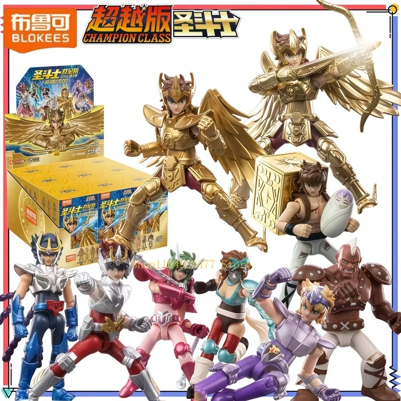 Bloques de Construcción BLOKEES Saint Seiya Gold Alolos Scorpio Shura Phoenix Andromeda, Figuras de Colección Articuladas