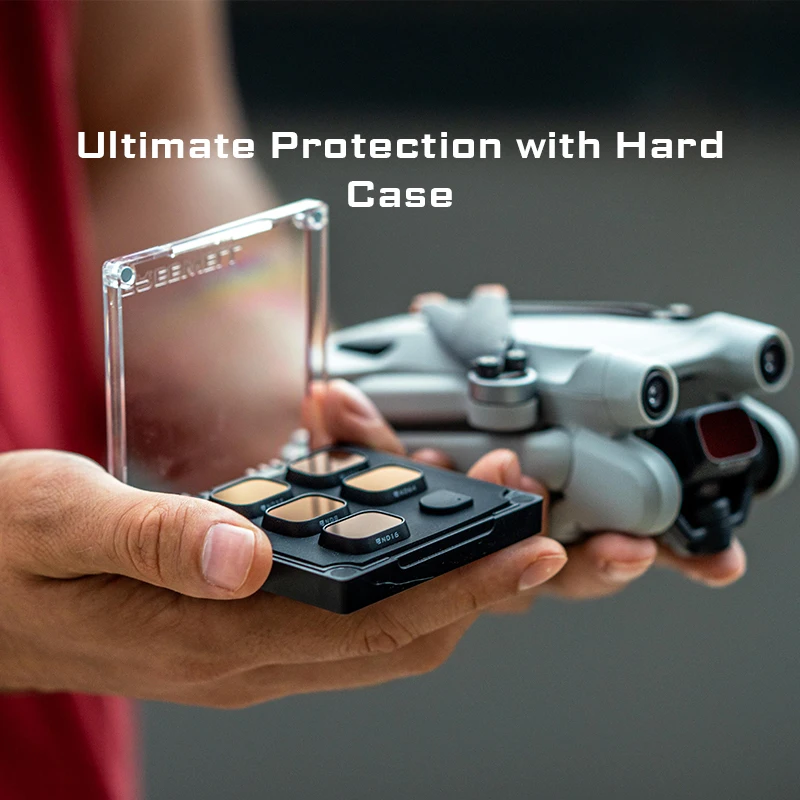 Freewell - Paquete de 6 filtros ND, ND4, ND8, ND16, ND32, ND64, ND1000, compatibles con DJI Mini 3 y Mini 3 Pro, accesorios para cámara