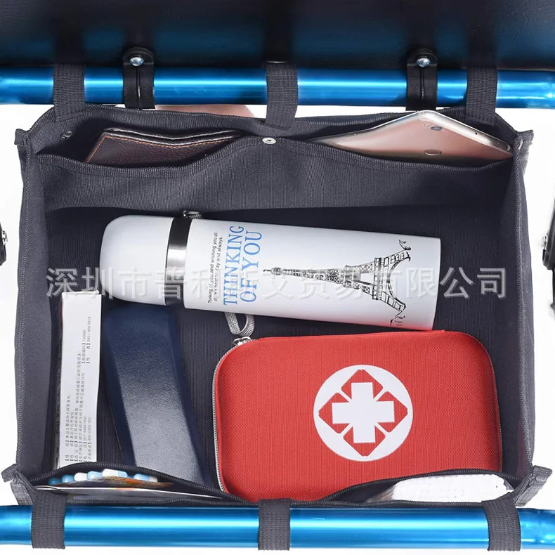 Bolsa de Almacenamiento para Silla de Ruedas, Debajo de la Ayuda para Caminar, Gran Capacidad, Bolsa de Almacenamiento Colgante para Asiento de Silla de Ruedas