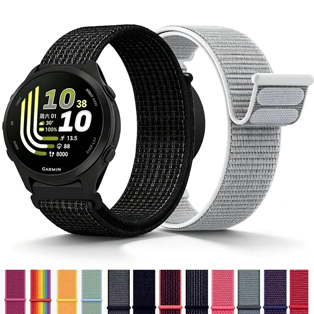 Correa de nailon de 20mm y 22mm para Garmin Forerunner 170, 70, 970, 570, 165, 55, pulsera deportiva, Correa para Garmin Active 6, 5/Venu 4, 45mm