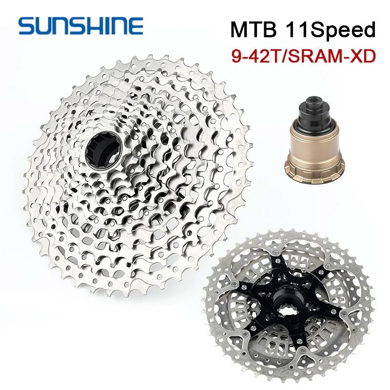SUNSHINE MTB bicicleta CNC XD Cassette 11 12 velocidades K7 12V/11V volante de bicicleta de montaña 10-50/52T piñón 9-50T 9-42T para SRAM GX EAGLE