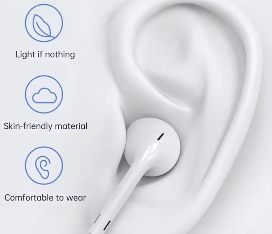 Auriculares con conexión por cable tipo C para teléfonos móviles 16/15/17 con conector plano tipo C, compatibles con Samsung, Xiaomi, Vivo y OPPO. OnePlus