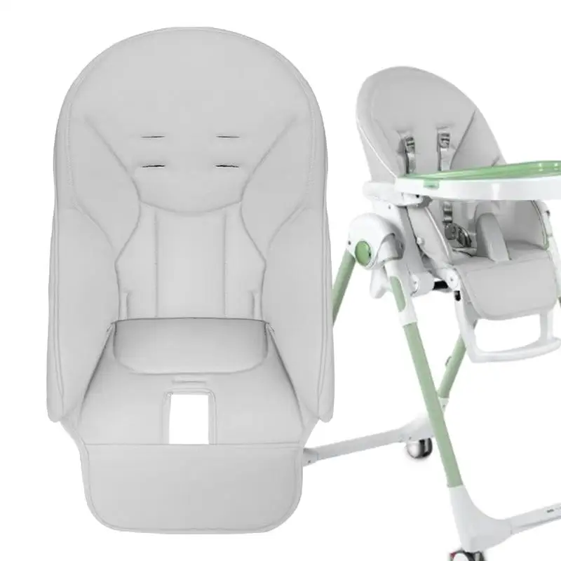 Funda para silla de comedor de cuero PU, funda para silla de comedor de bebé, funda de asiento multifuncional suave con acolchado, cómoda para niños