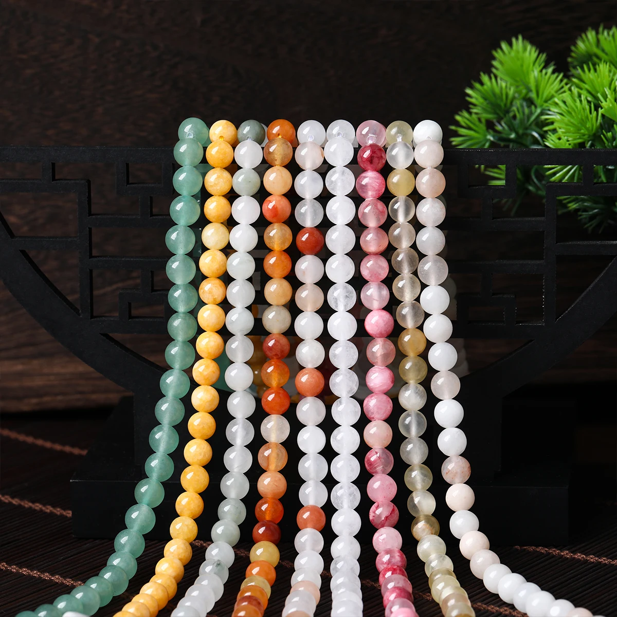 Cuentas de Piedra Natural, Jade del Sur, Aventurina, Cuentas Redondas Sueltas para Fabricación de Joyas, Suministros para DIY, Accesorio para Pulseras, 15"