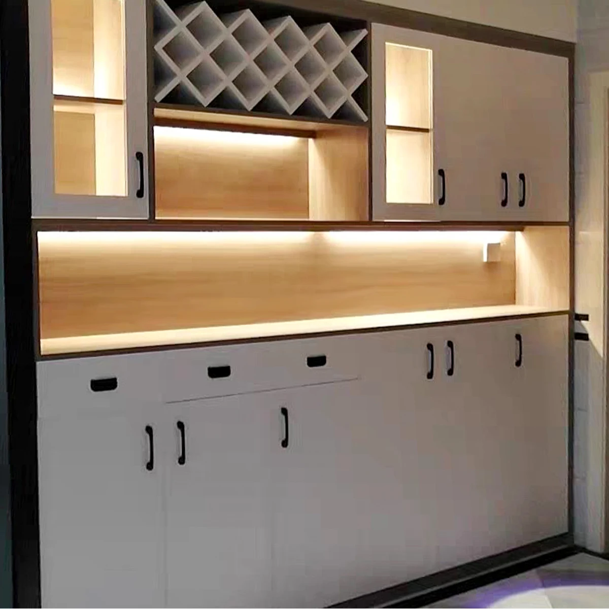 Lámpara LED con Sensor de Movimiento para Armario, Cocina, Barra de Luz LED con Sensor de Presencia, Enchufe Europeo 220V, 1 Juego