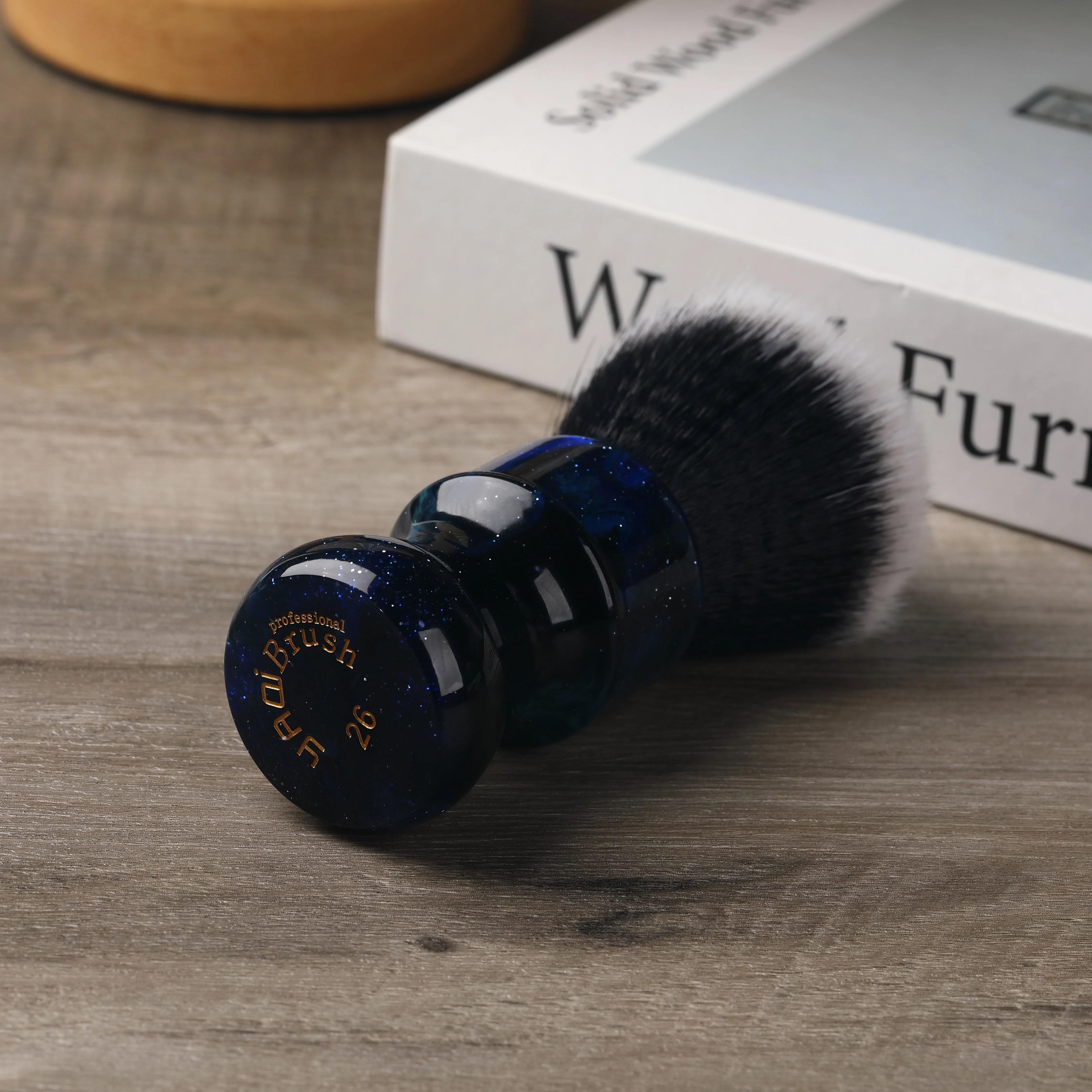 YAQI 26MM pincel de afeitar para esmoquin con mango de Color espacial misterioso para hombres