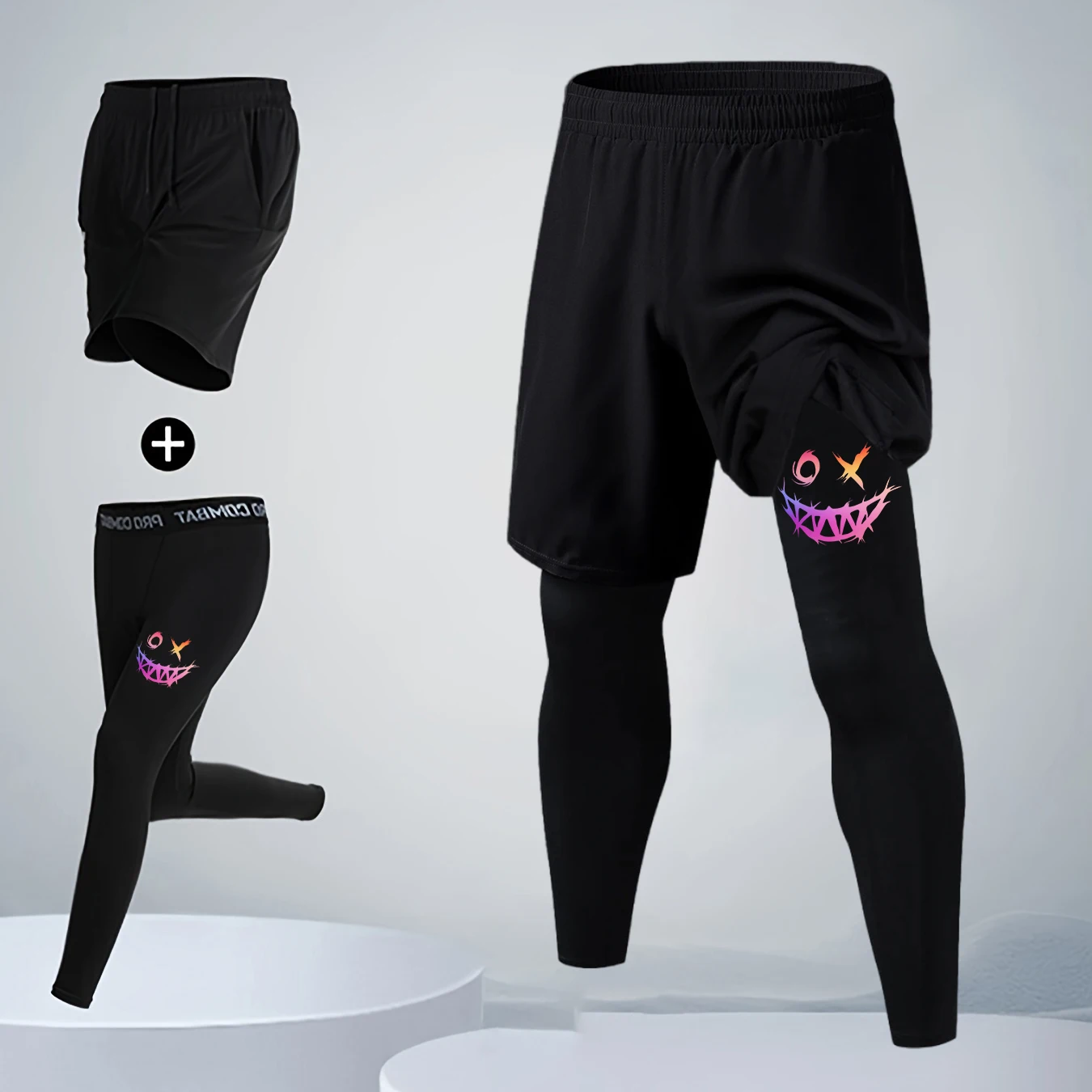Pantalones de entrenamiento físico para hombre, pantalones de compresión para correr, mallas de entrenamiento de gimnasio de secado rápido, parte inferior deportiva para hombre