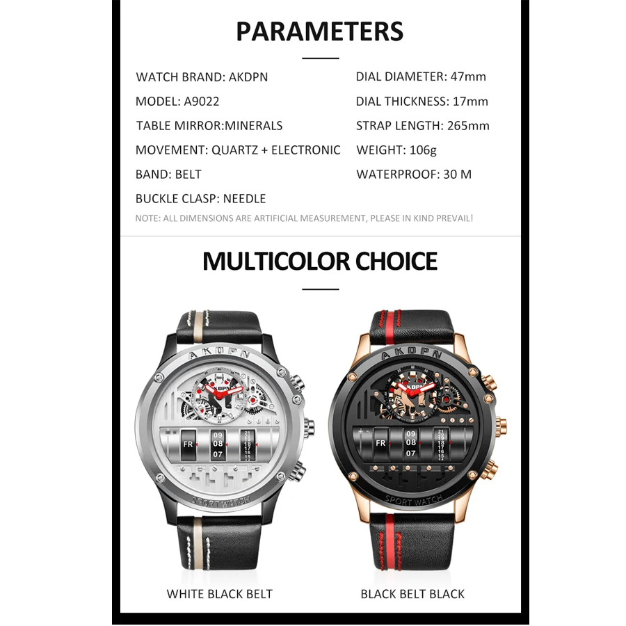 Reloj de cuarzo electrónico de lujo para hombre, relojes de negocios, reloj de pulsera creativo para hombre, relojes con correa de cuero con fecha giratoria única