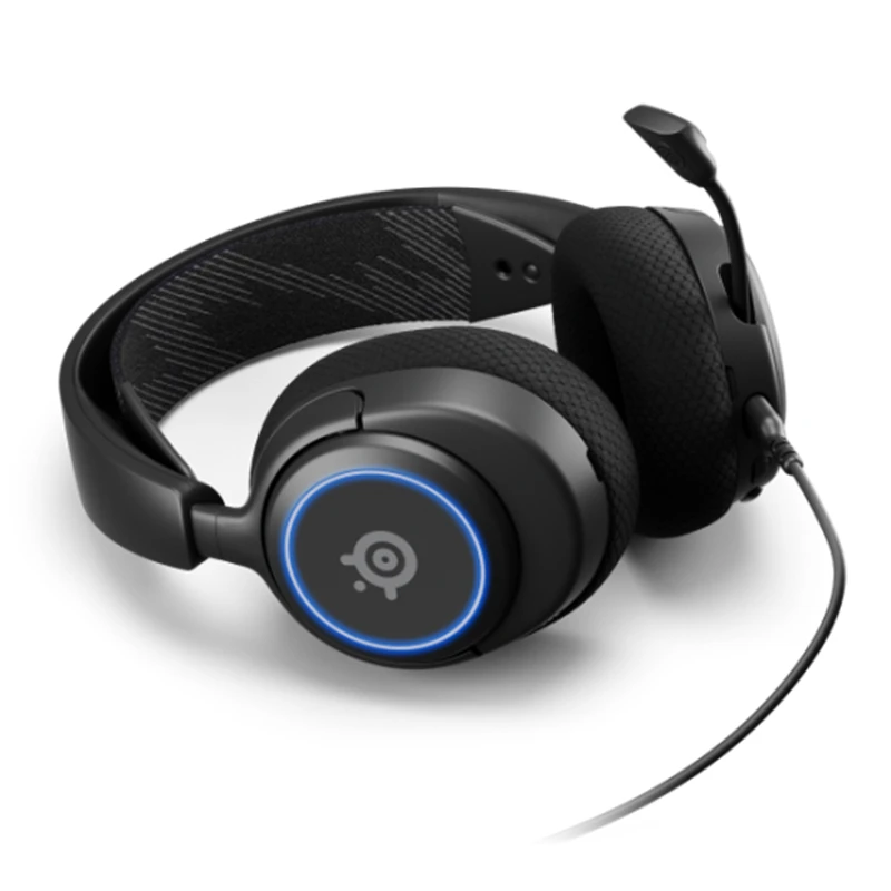 SteelSeries-auriculares Arctis Nova 3 RGB para videojuegos, cascos ligeros con micrófono ClearCast Gen 2, sonido envolvente espacial 360